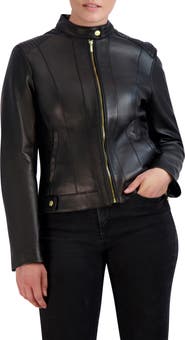 Cole Haan Racer Leather Jacket