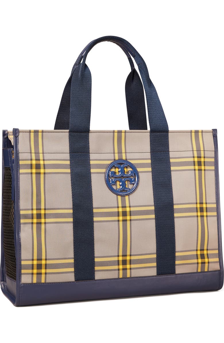 Tory Burch Plaid Dog Carrier Bag, Alternate, color,