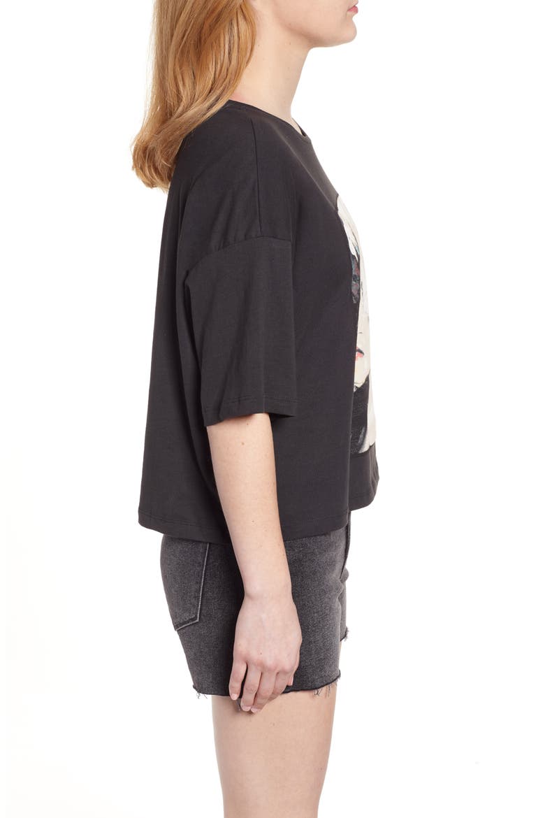 Madonna Boxy Graphic Tee, Alternate, color, BLACK
