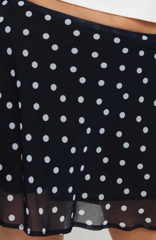 Princess Polly Dapple Bias Miniskirt In Black