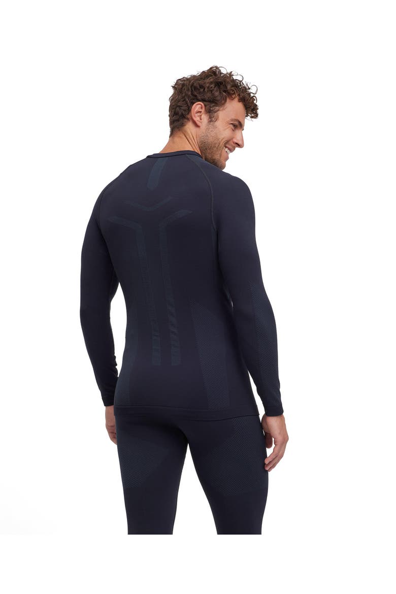 Warm Crew Neck Base Layer Top, Alternate, color, Black