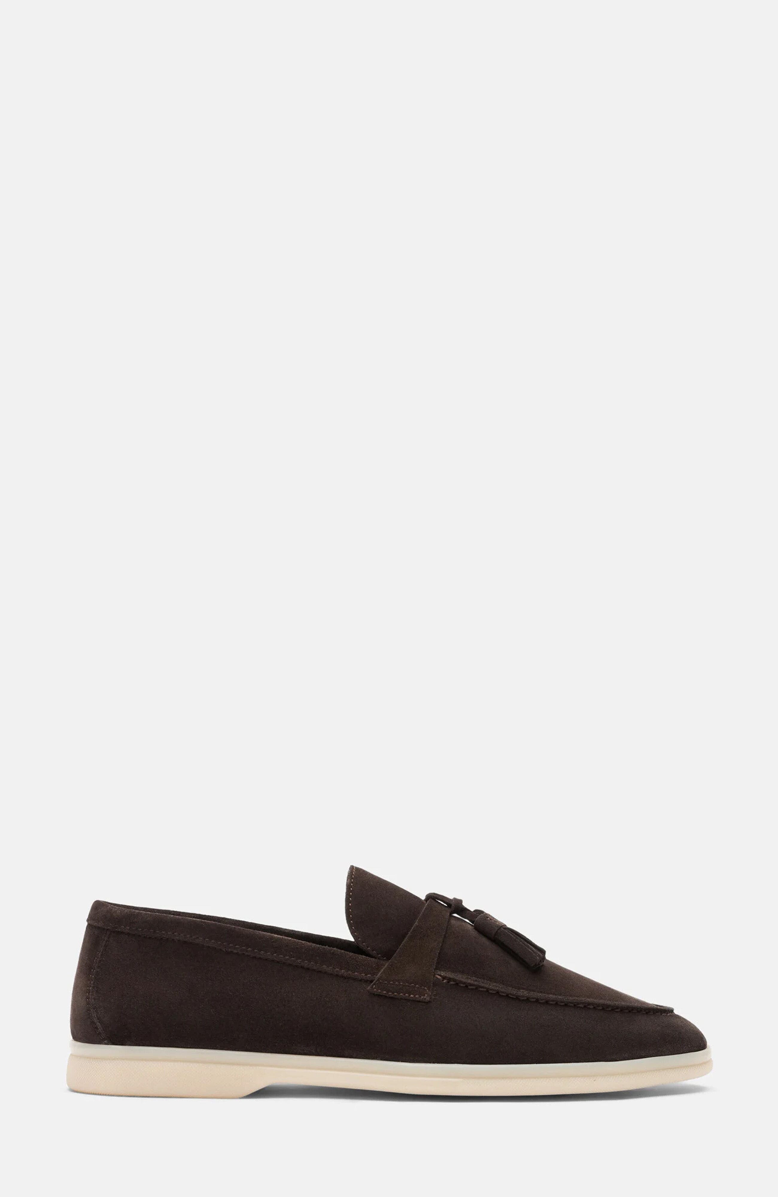 Leandro Loafers, Alternate, color, Dark Brown - Suede