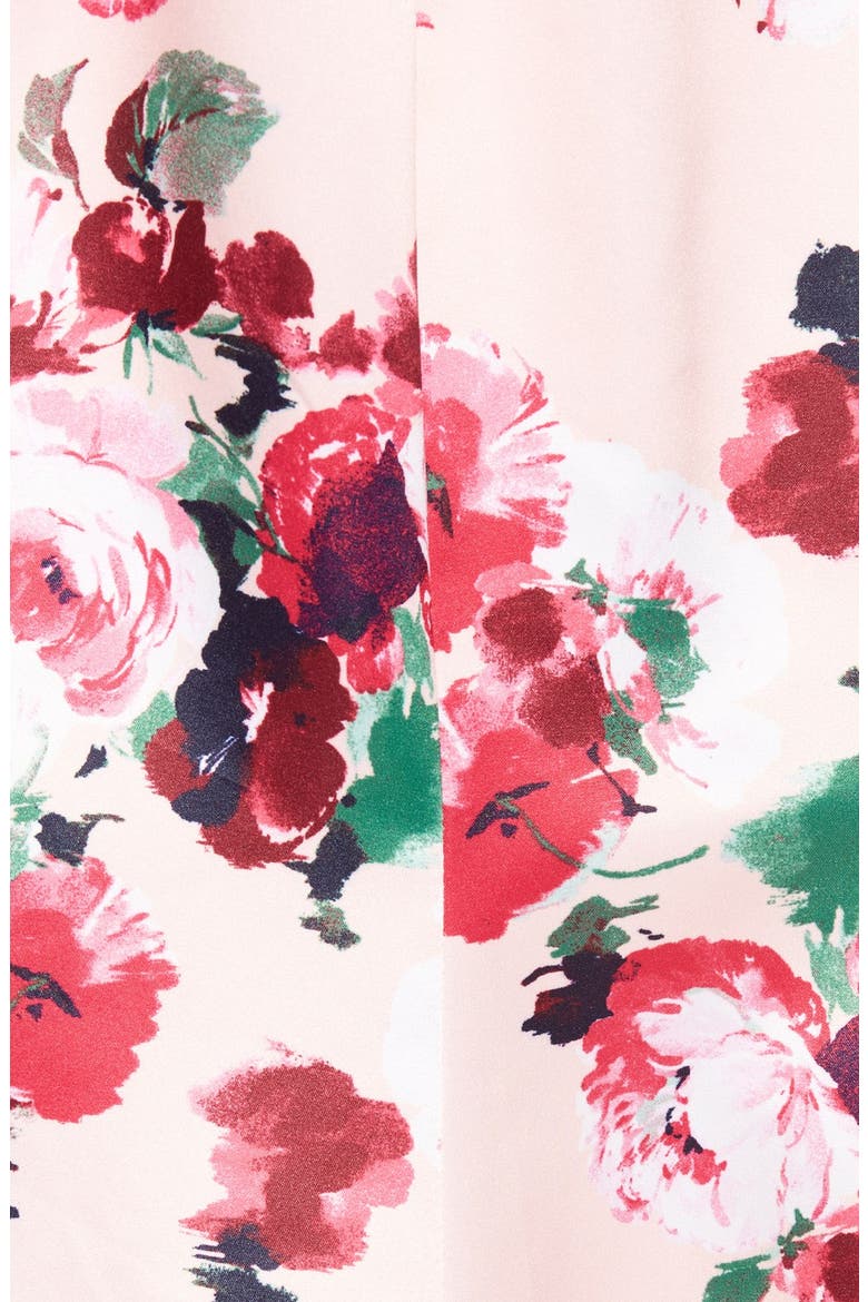 Xscape Floral Satin Two-Piece Ballgown, Alternate, color, PINK