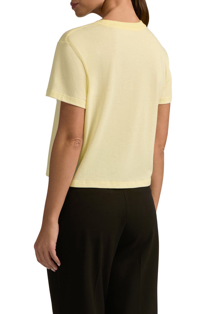 Favorite Daughter Cropped Collegiate Tee, Alternate, color, Moonbeam W/ Navy