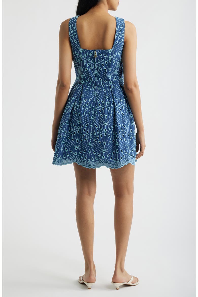 Cindy Skirted Romper, Alternate, color, STARLIGHT NAVY X CAPRI BLUE