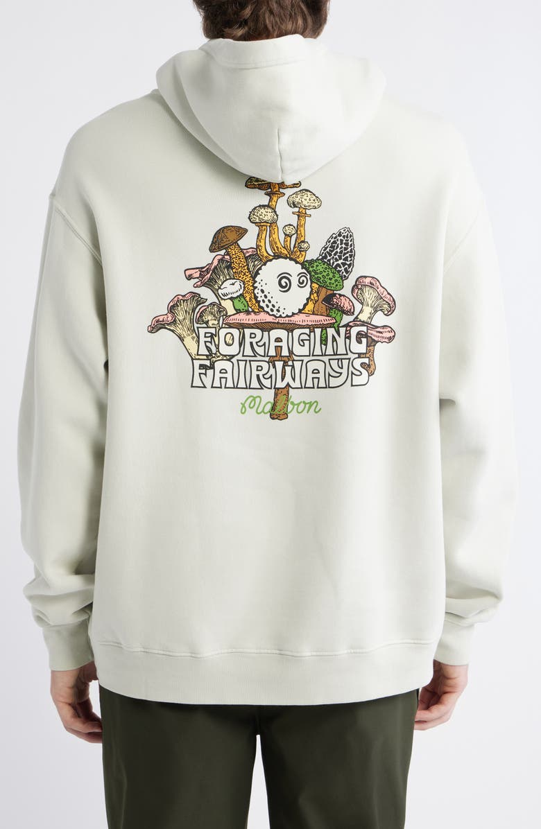 Malbon Golf Fesque Oversize Foraging Fairways Cotton Fleece Hoodie, Alternate, color, Ivory