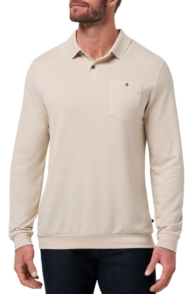 December First Long Sleeve Pocket Polo, Main, color, ITALIAN SAND