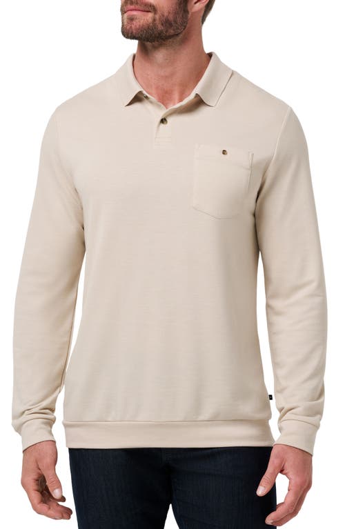 Travismathew December First Long Sleeve Pocket Polo In Neutral