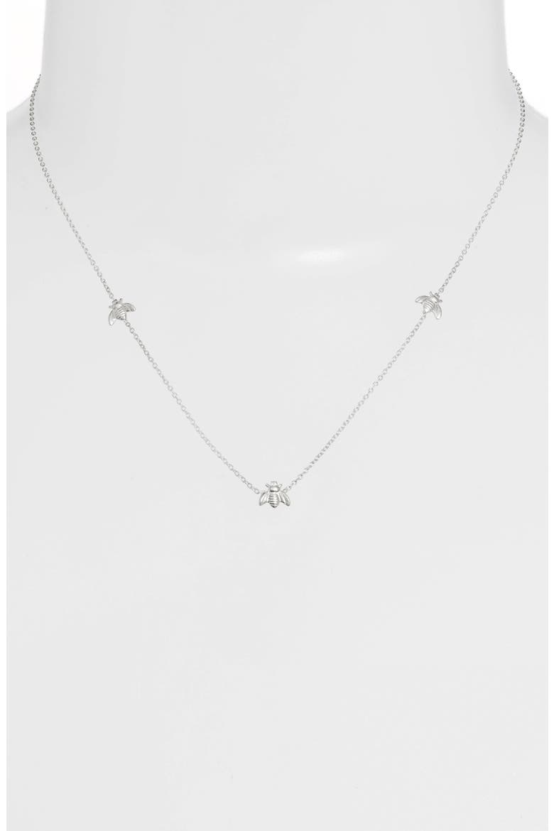 Beatriz Bee Necklace, Alternate, color, SILVER