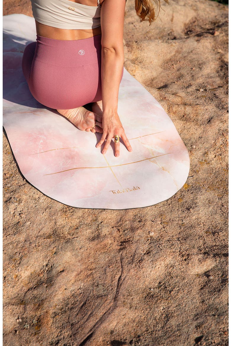 Meraki - Yoga /Pilates Mat - Vegan Suede - Made for Hot Yoga, Alternate, color, Rose Quartz