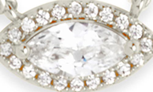 Sterling Forever Jamie Marquise Cubic Zirconia Pendant Necklace In Silver