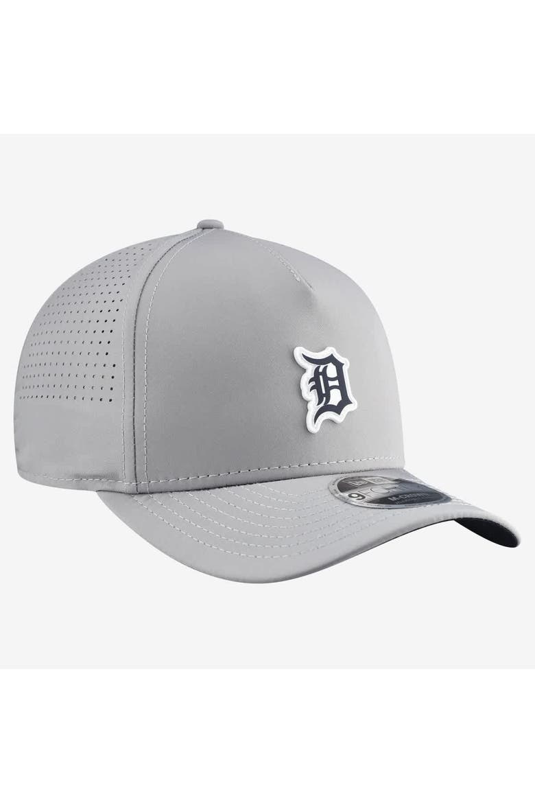 Men's New Era  Gray Detroit Tigers Micro Logo 9FORTY M-Crown A-Frame Adjustable Hat, Alternate, color, Gray