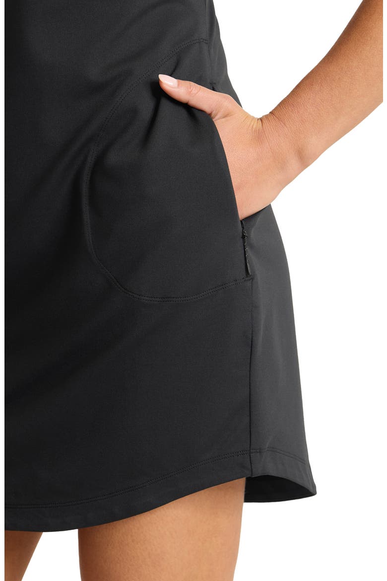 Aubrey Half Zip Minidress, Alternate, color, BLACK