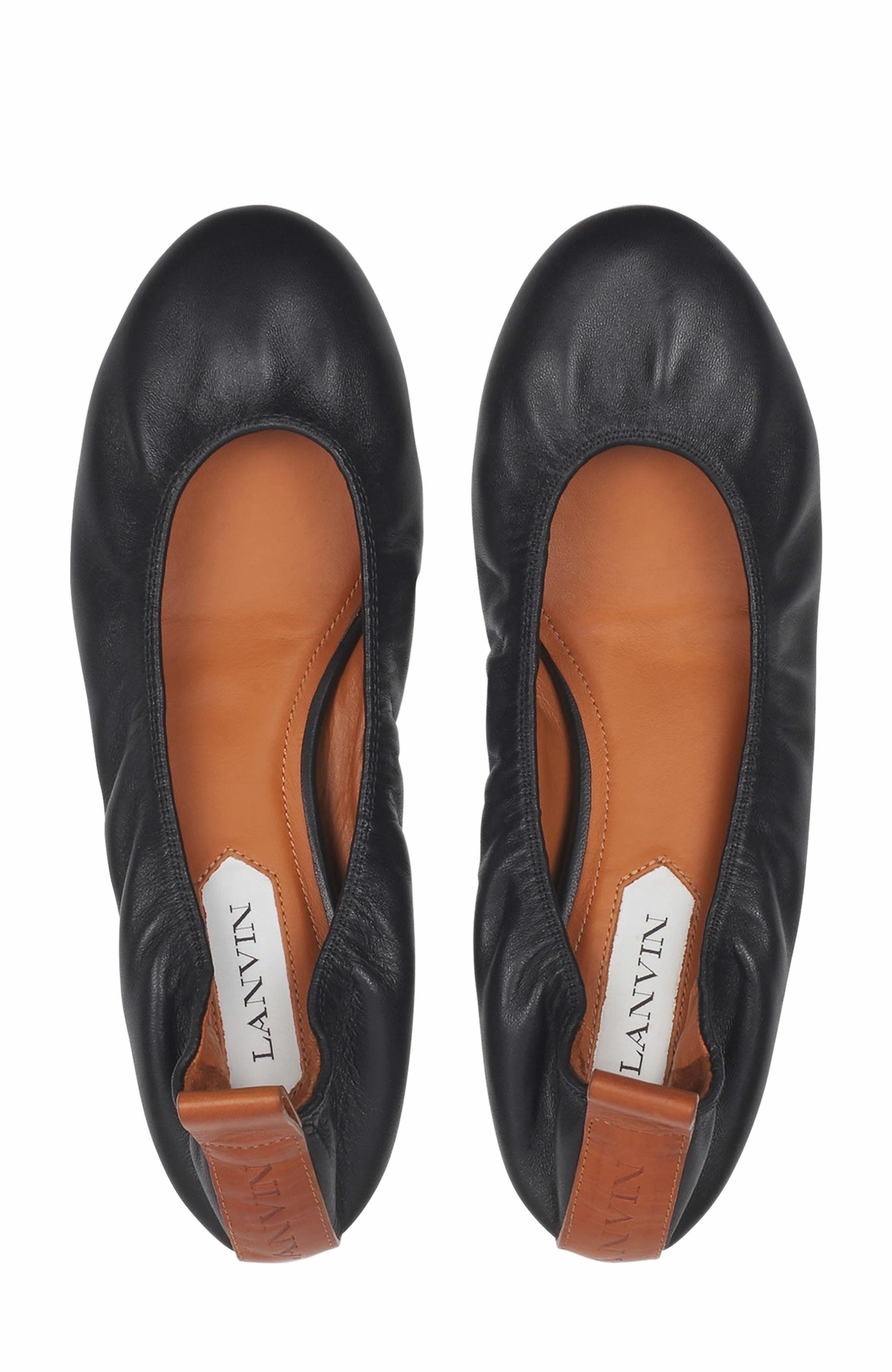 Lanvin The Leather Ballerina Flat, Alternate, color, 