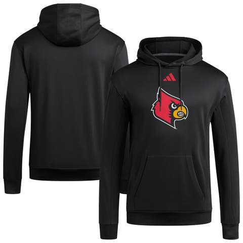 Men's adidas Black Louisville Cardinals Locker Logo Fleece Pullover Hoodie