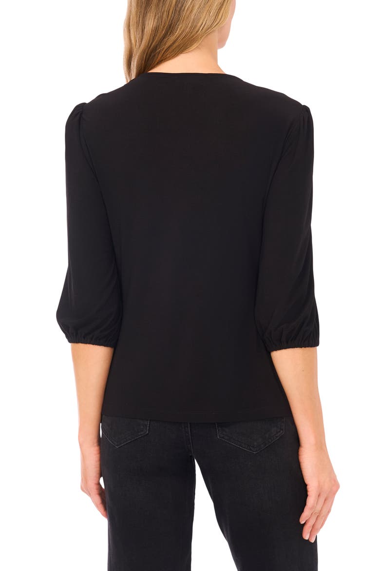Twist Front Top, Alternate, color, RICH BLACK