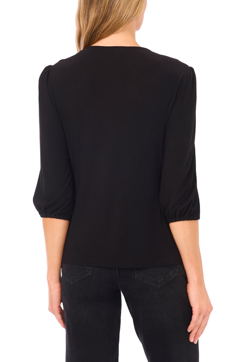 CeCe Twist Front Top, Alternate, color, Rich Black