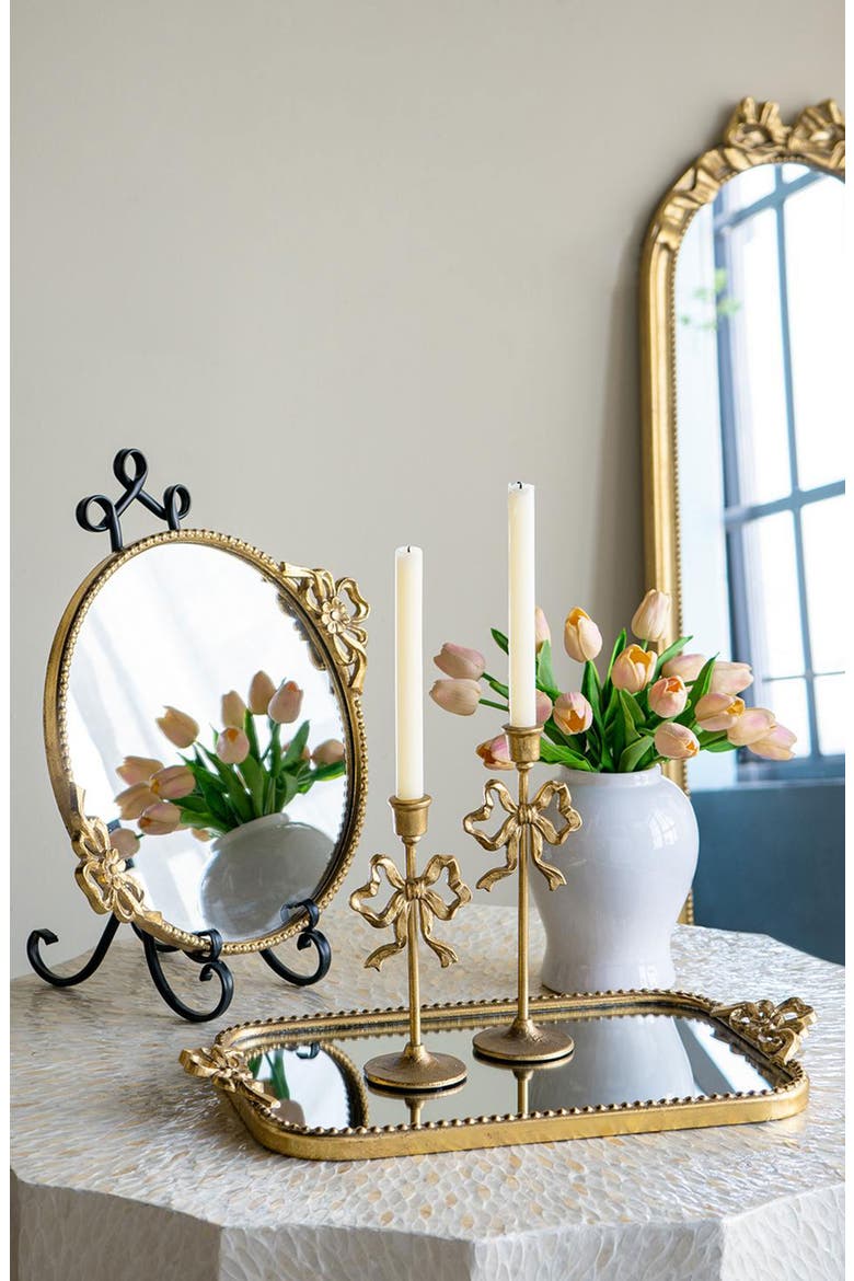 Ornate Mirrored Tray, Alternate, color, GOLD