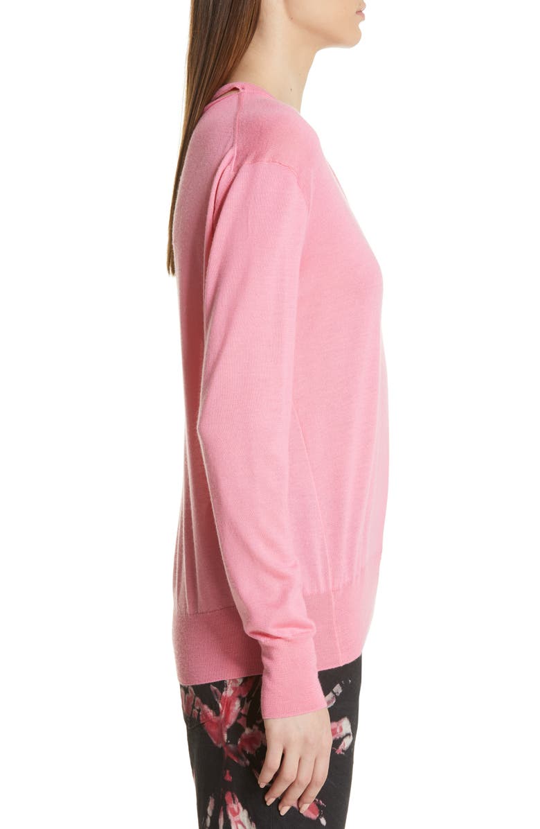 CALVIN KLEIN 205W39NYC Cutout Cashmere & Silk Blend Sweater, Alternate, color, 