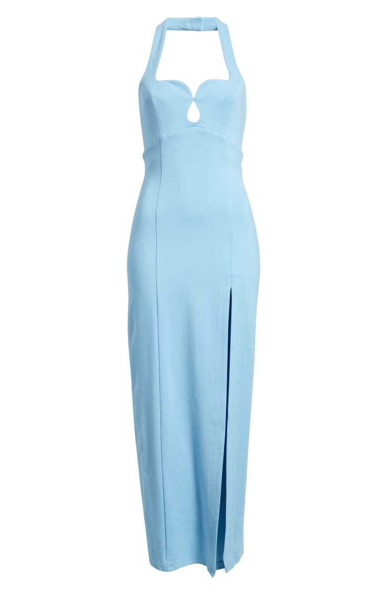 Elliatt Tuning Halter Neck Column Gown, Alternate, color,