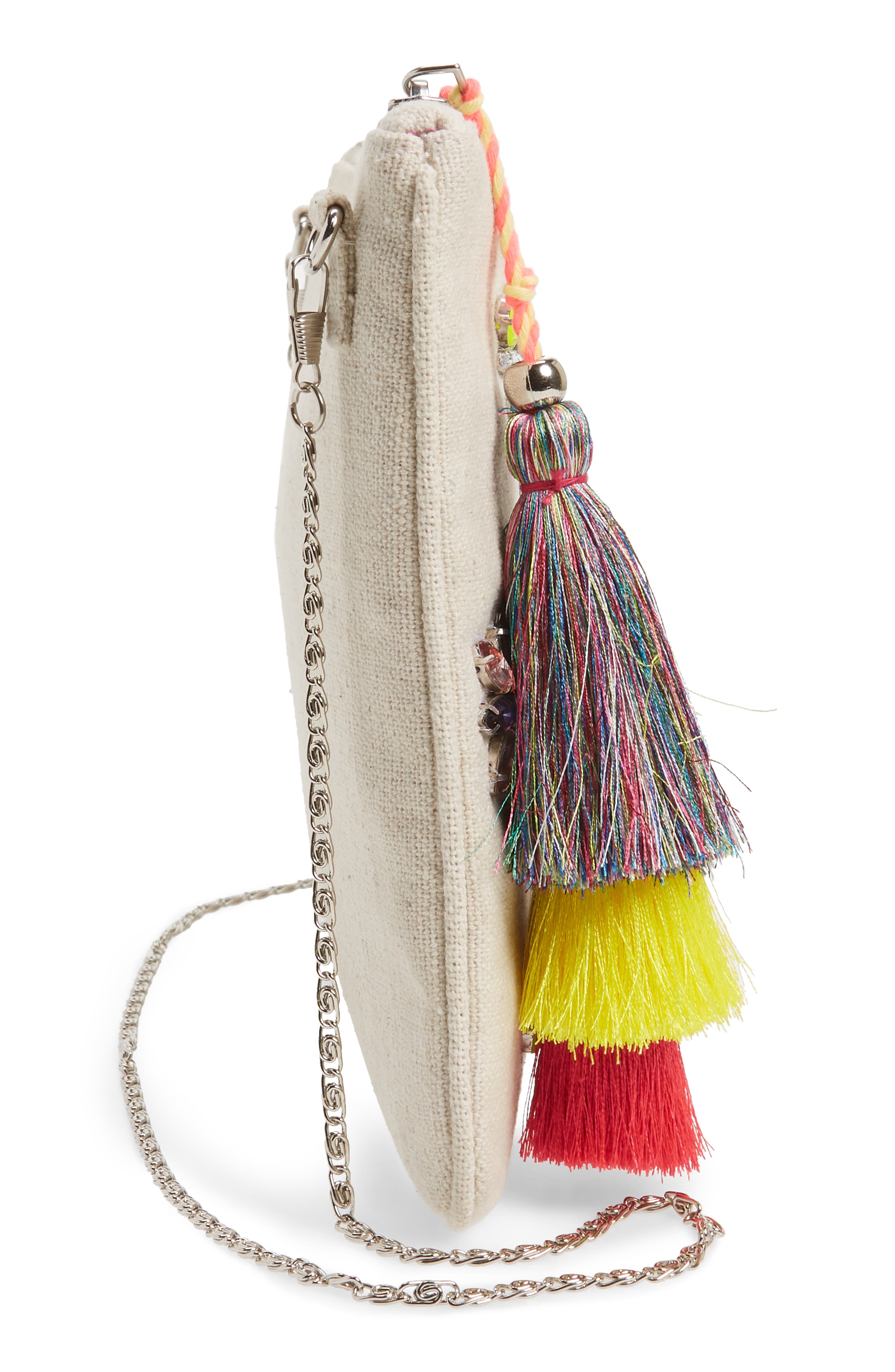 Steve Madden Rhinestone Appliqué Crossbody Clutch, Alternate, color, 