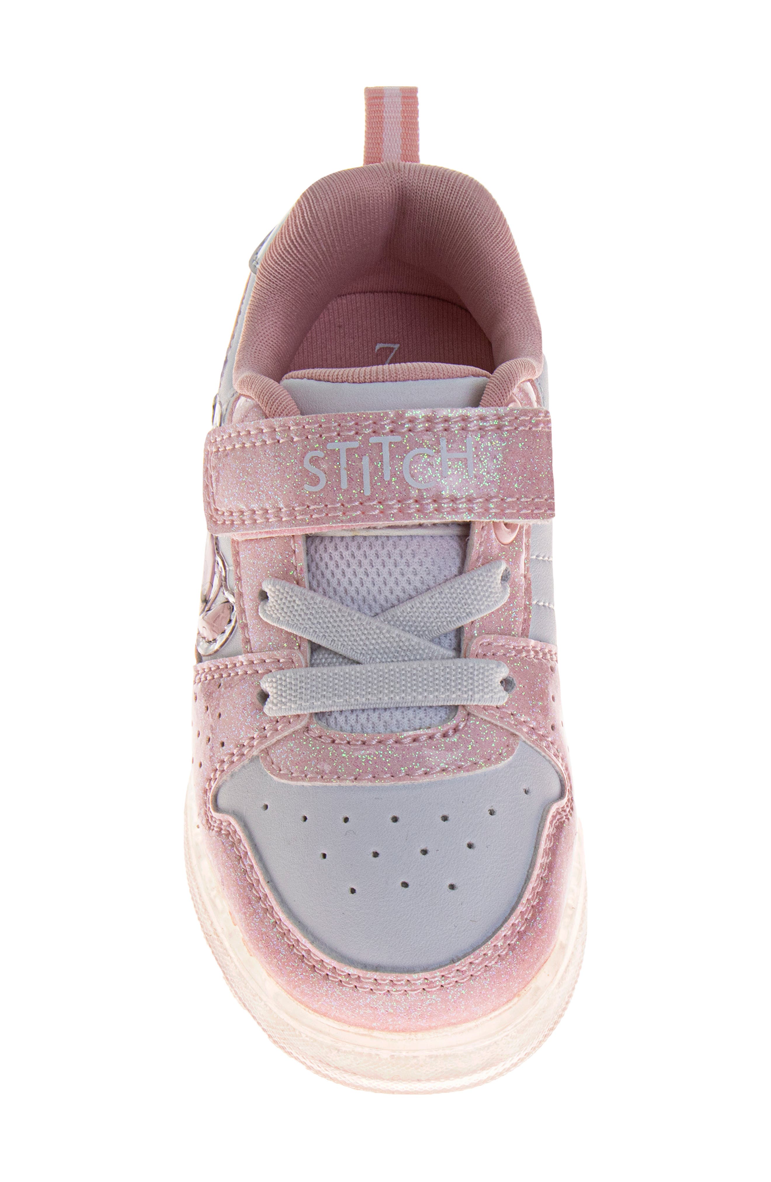JOSMO Kids' x Disney Stitch Design Light-Up Sneaker, Alternate, color, Pink White