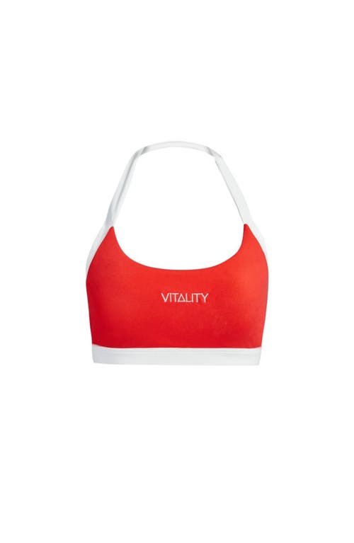 Vitality Cloud Ii Mini Halter Bra In Multi