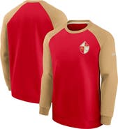 Nike Men's Nike Scarlet/Gold San Francisco 49ers Historic Raglan Crew Performance Sweater