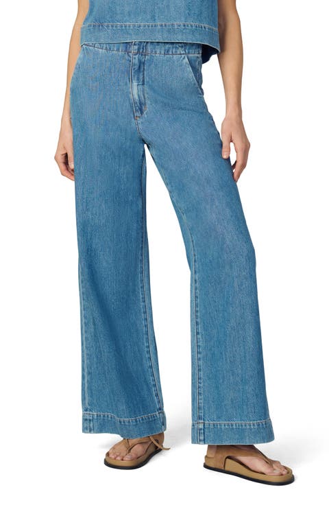 The Clean High Waist Wide Leg Denim Trouser Jeans (Revelation)