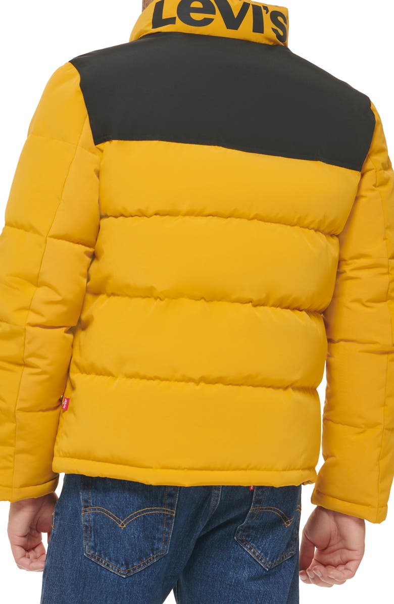 Levi's<sup>®</sup> Quilted Puffer Jacket, Alternate, color, Yellow/ Black