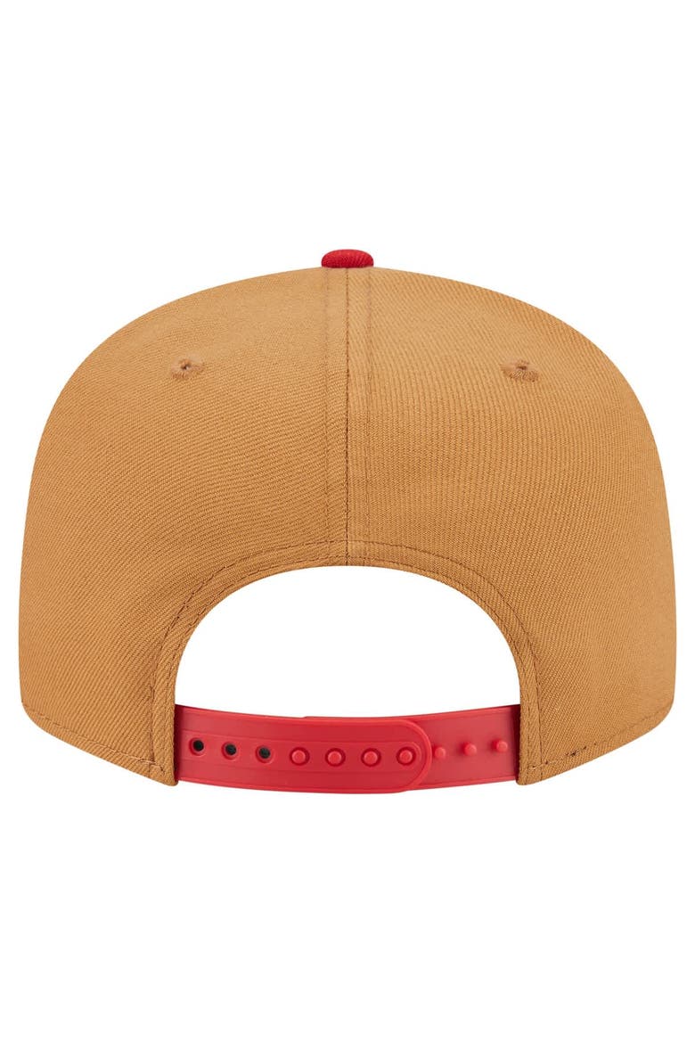 Men's New Era Khaki/Red Los Angeles Angels Ice Cream 9FIFTY Snapback Hat, Alternate, color, Khaki