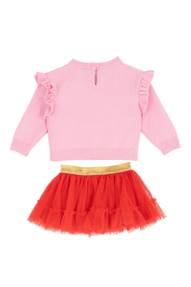 Kids' Santa Bestie Sweater & Tutu Set, Alternate, color, PINK