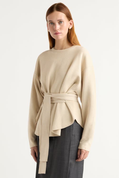 Modern Citizen Nara Tie-Front Knit Sweater in Oatmeal  product
