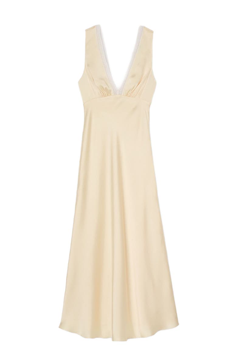 SANDRO Satin-effect maxi dress, Alternate, color, 