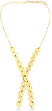 Panacea Circle Chain Lariat Necklace