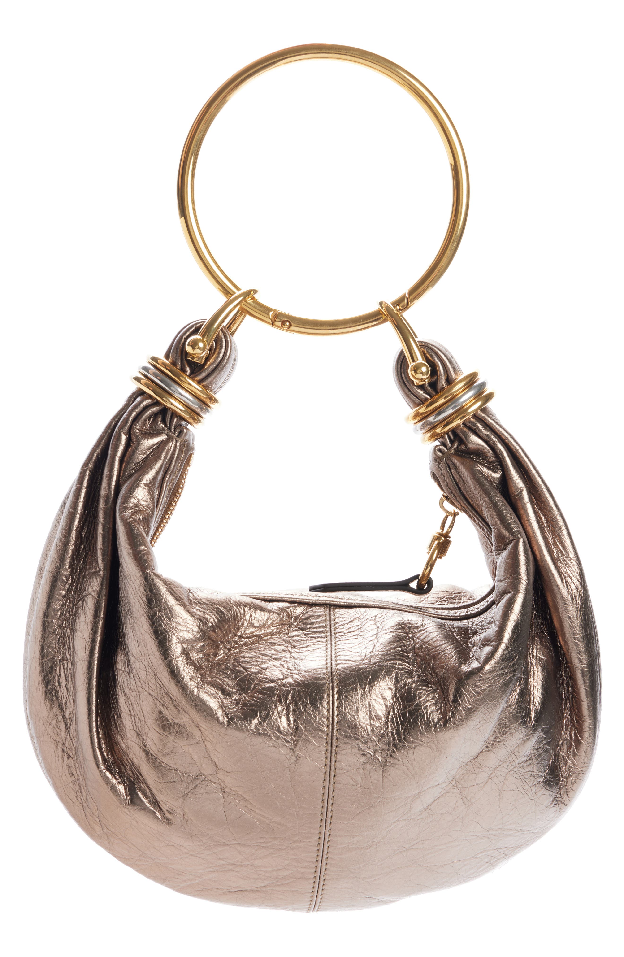 Chloé Bracelet Leather Hobo Bag, Alternate, color, 