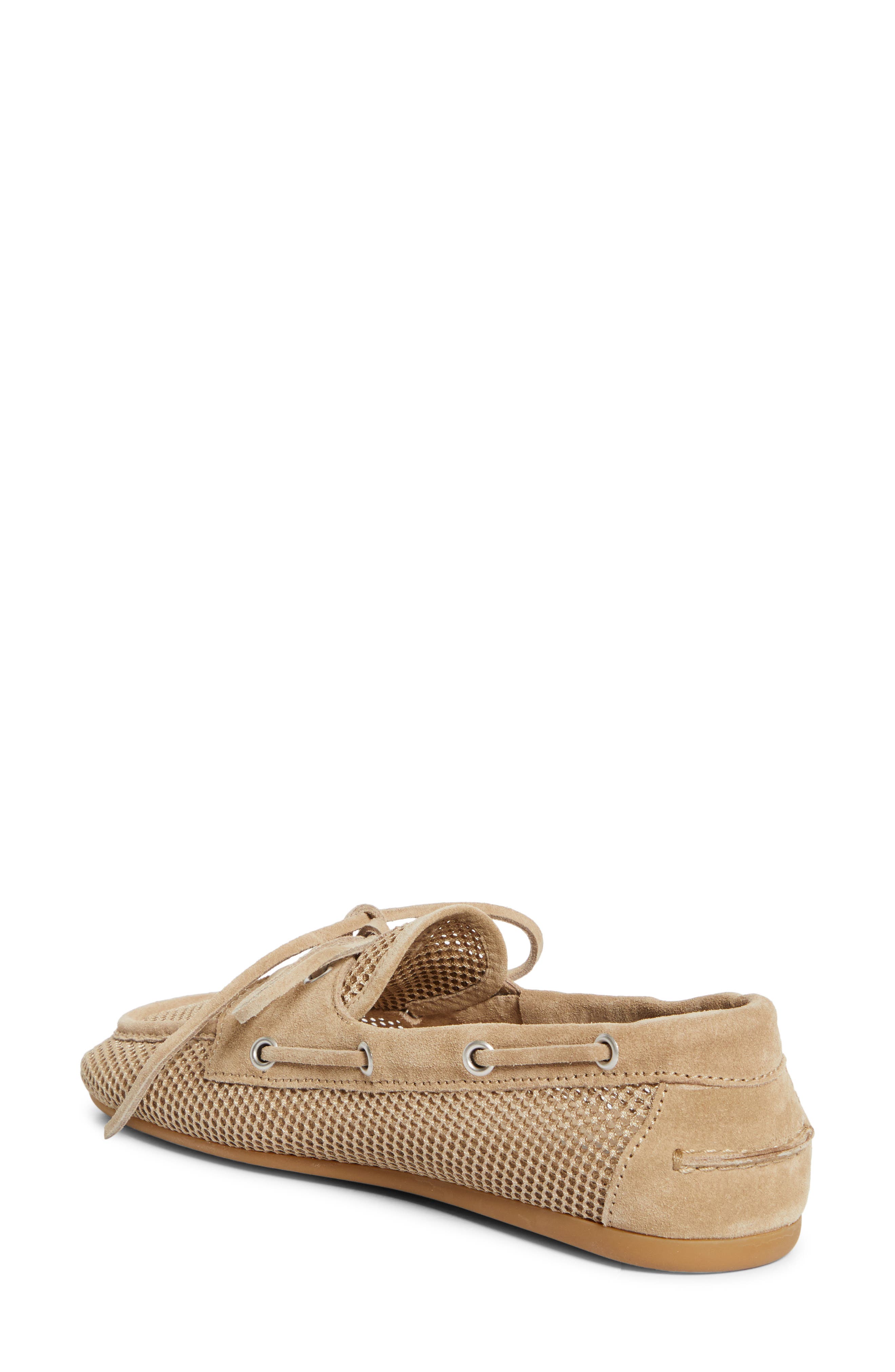 Miu Miu Mesh Boat Shoe, Alternate, color, Deserto