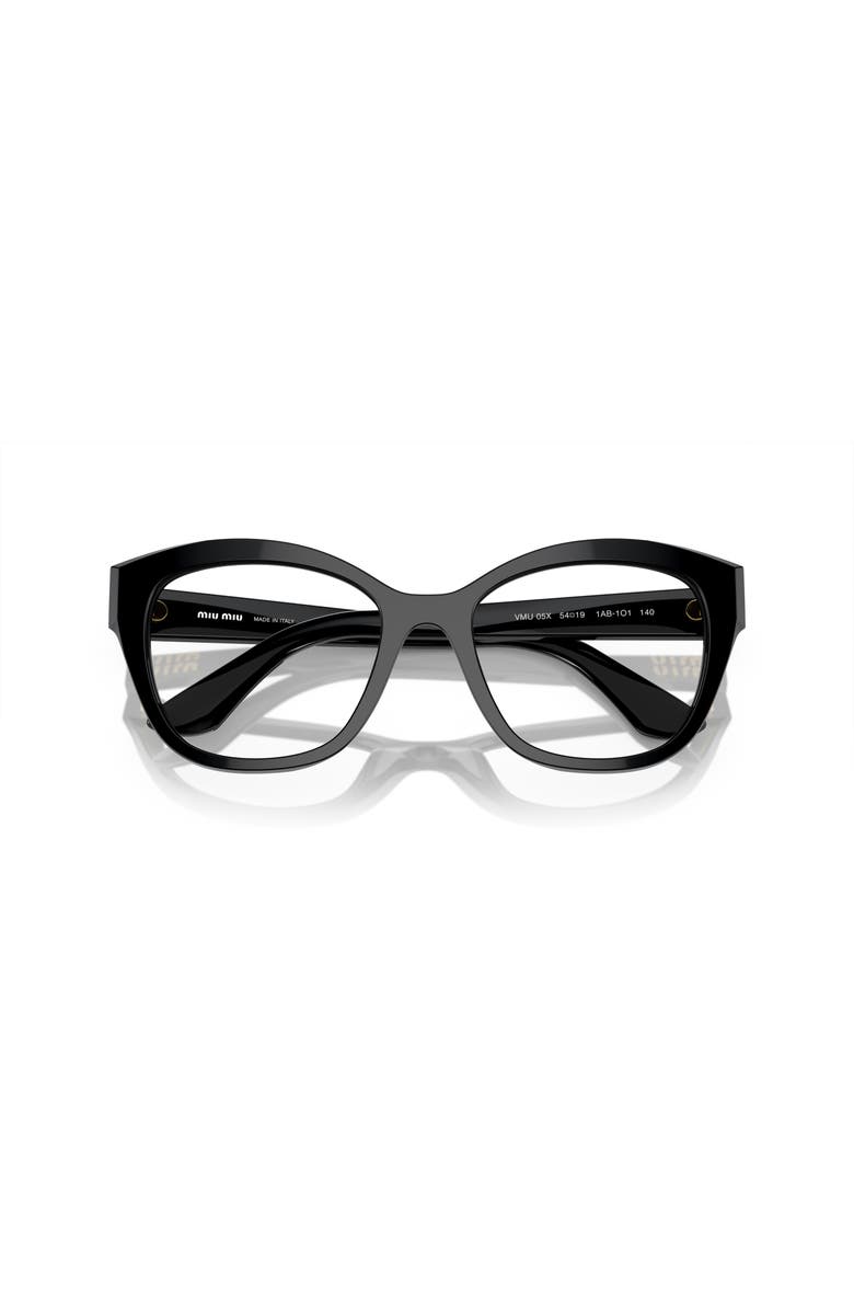 Miu Miu 52mm Square optical glasses, Alternate, color, Black