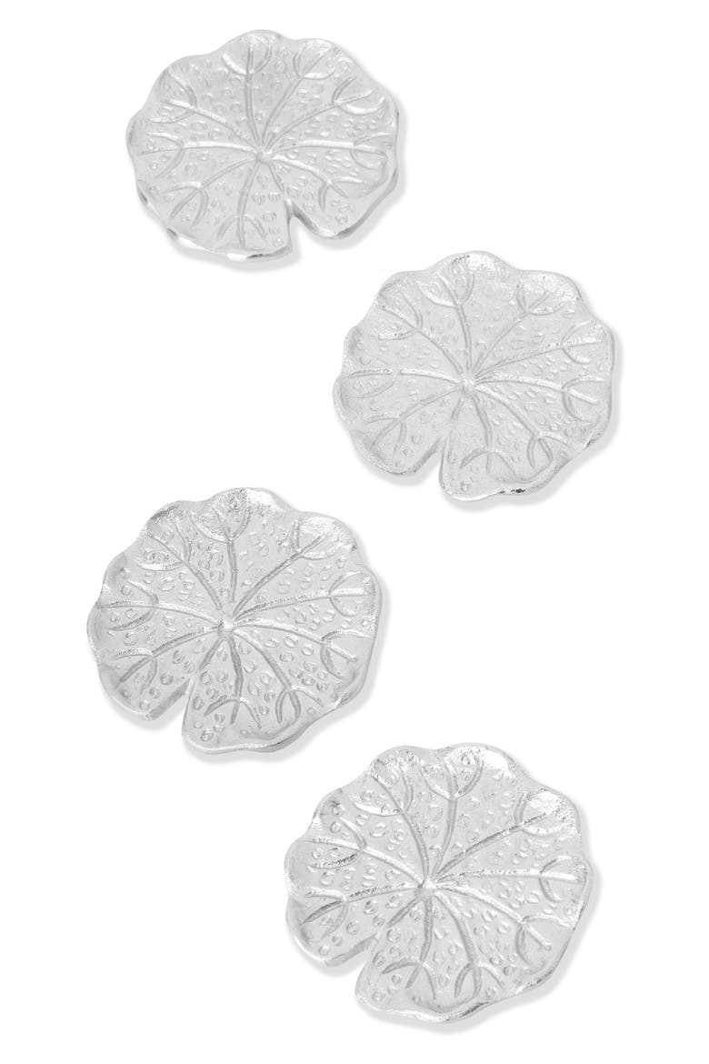 Set of Four Coasters, Main, color, SILVER