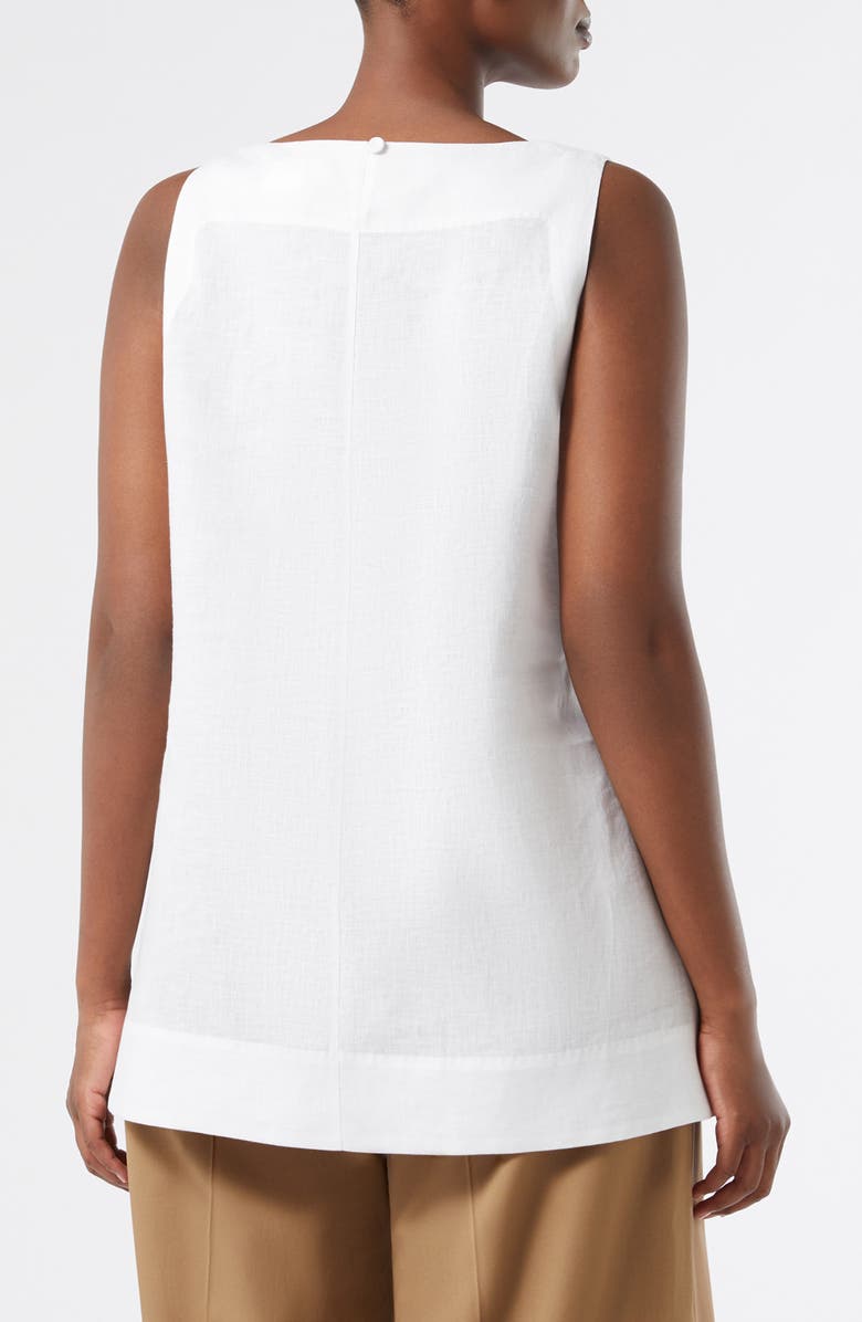 Marina Rinaldi Agitare Linen Tunic Top, Alternate, color, Optical White
