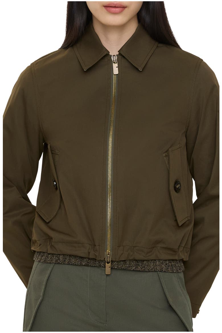 Gabardine Jacket, Main, color, Thorn green