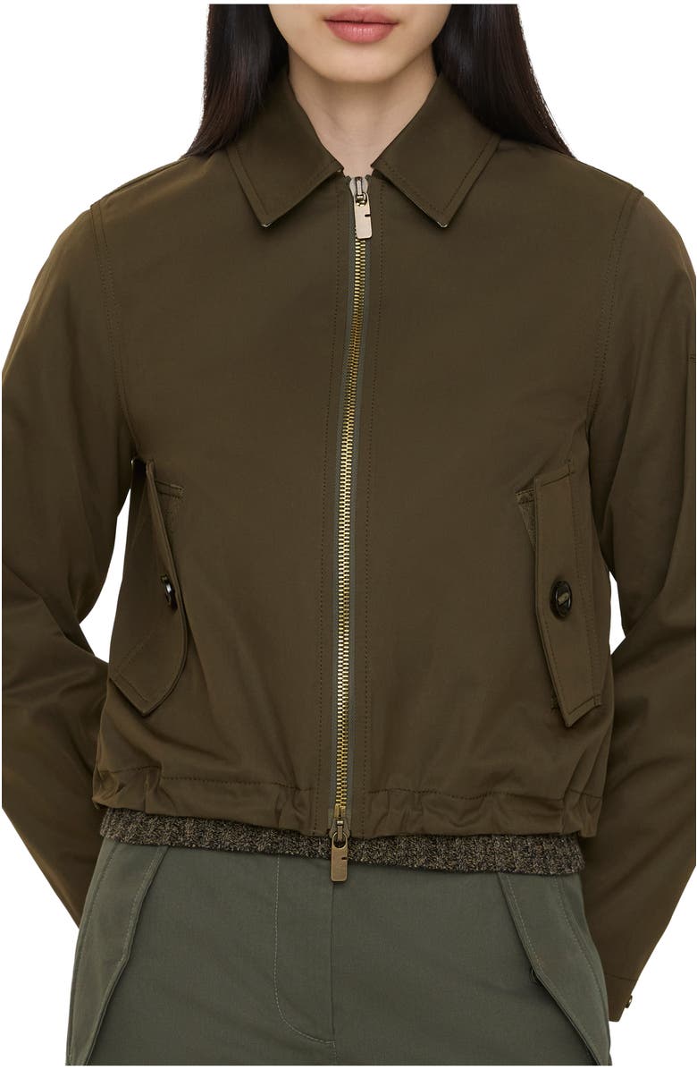 Burberry Gabardine Jacket, Main, color, Thorn Green