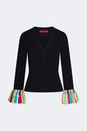 SIMONMILLER Cara Knit Fringe Cardigan