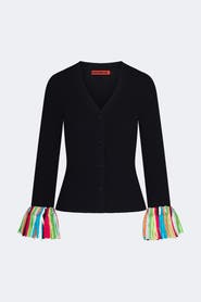 SIMONMILLER Cara Knit Fringe Cardigan
