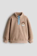 H&M Teddy Fleece Sweatshirt With Collar