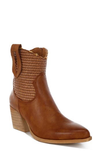 London Rag Big Mood Raffia Western Boot