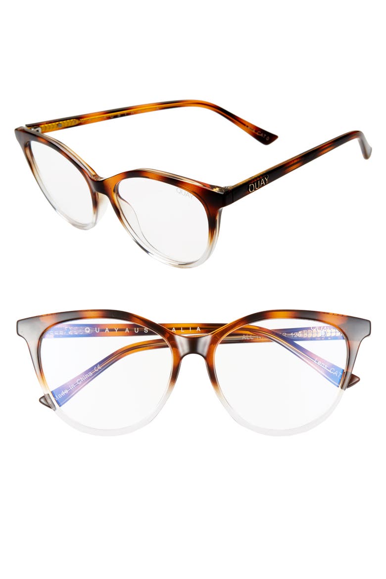 All Nighter 50mm Blue Light Filtering Glasses, Main, color, CLEAR TORTOISE/ BLUE LIGHT