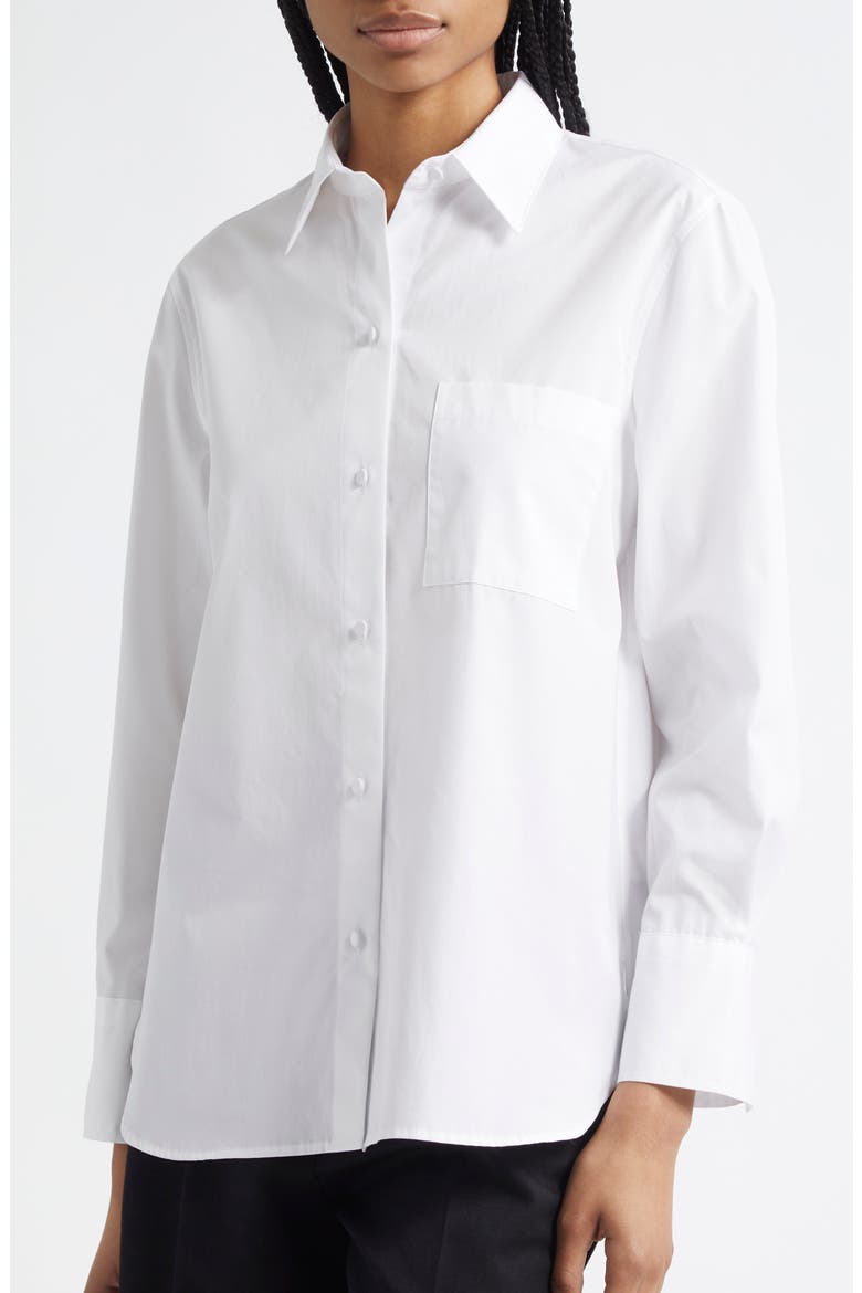 Relaxed Fit Button-Up Shirt, Alternate, color, OPTIC WHITE
