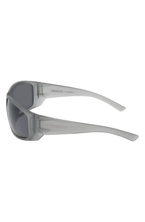 Dragon 64mm Oversize Rectangular Sunglasses In Grey/silver Flash