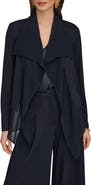 Donna Karan New York Mixed Media Open Front Jacket